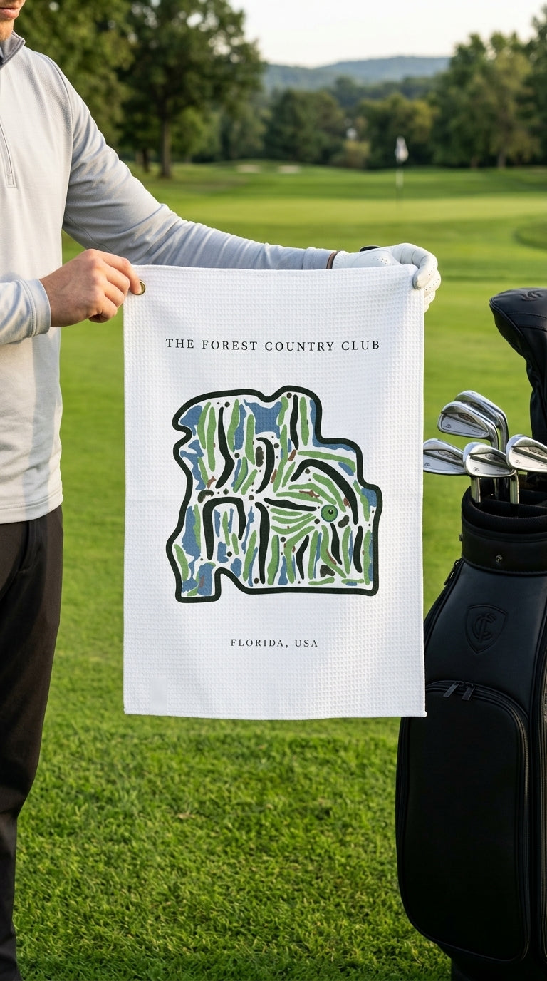 The Forest Country Club Golf Course Prints, Florida | Golf Course Print Towels | Golf Course Microfiber