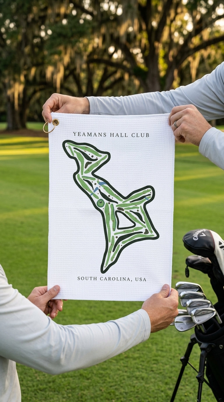 Yeamans Hall Club Golf Course Prints, South Carolina | Golf Course Print Towels | Golf Course Microfiber