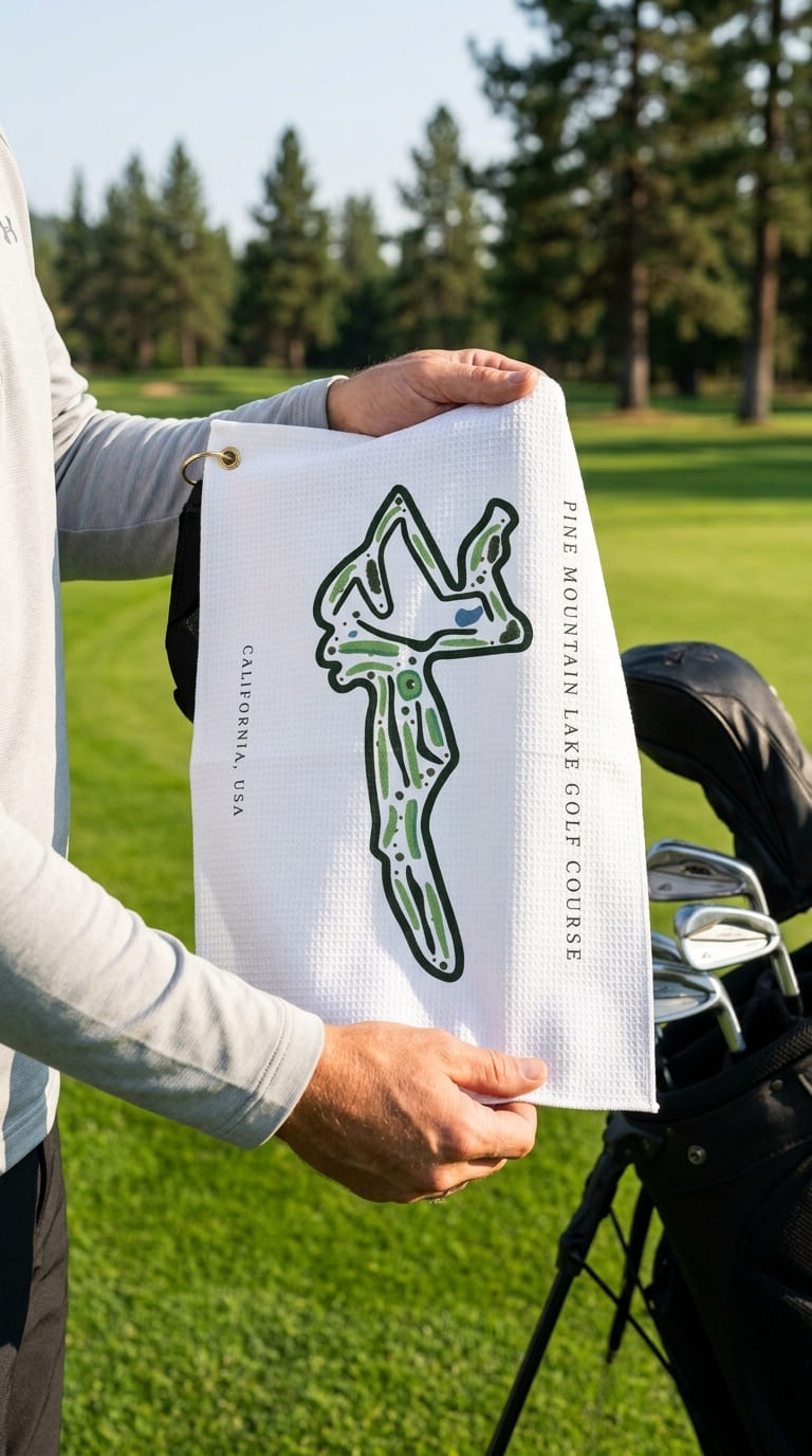Pine Mountain Lake Golf Course Print, California | Golf Course Print Towels | Golf Course Microfiber