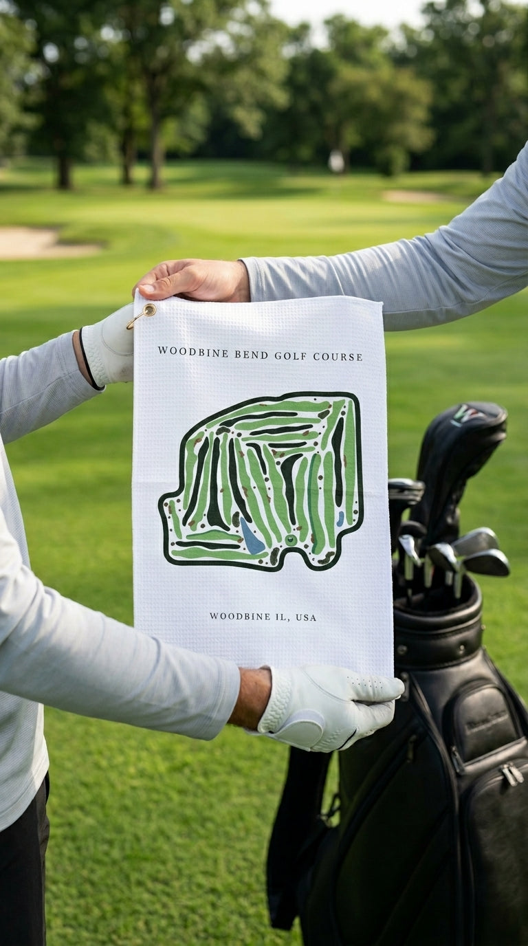 Woodbine bend golf course Woodbine Illinois | Golf Course Print Towels | Golf Course Microfiber