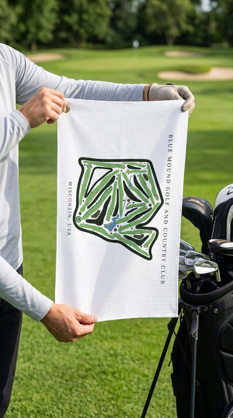 Blue mound golf and country club Wisconsin | Golf Course Print Towels | Golf Course Microfiber