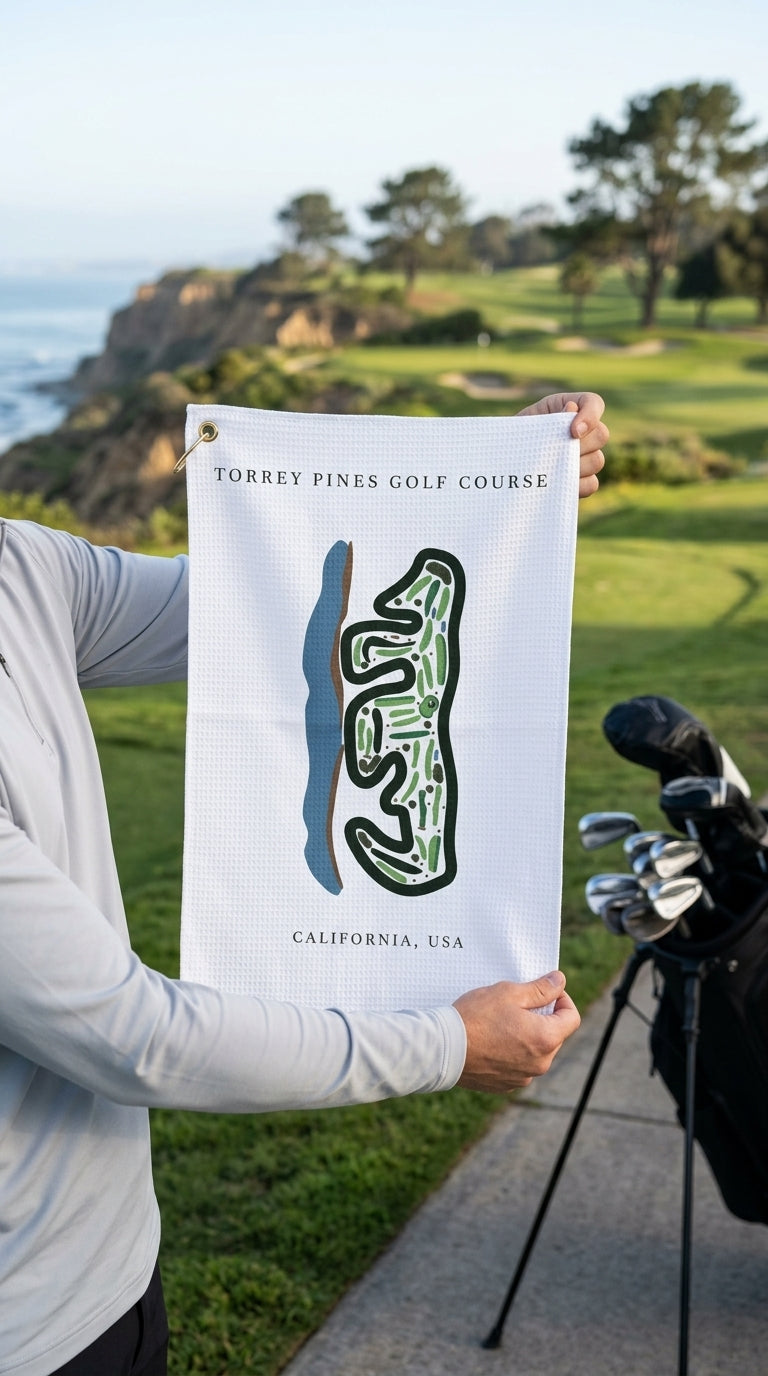 Torrey Pines Golf Course Print, California | Golf Course Print Towels | Golf Course Microfiber