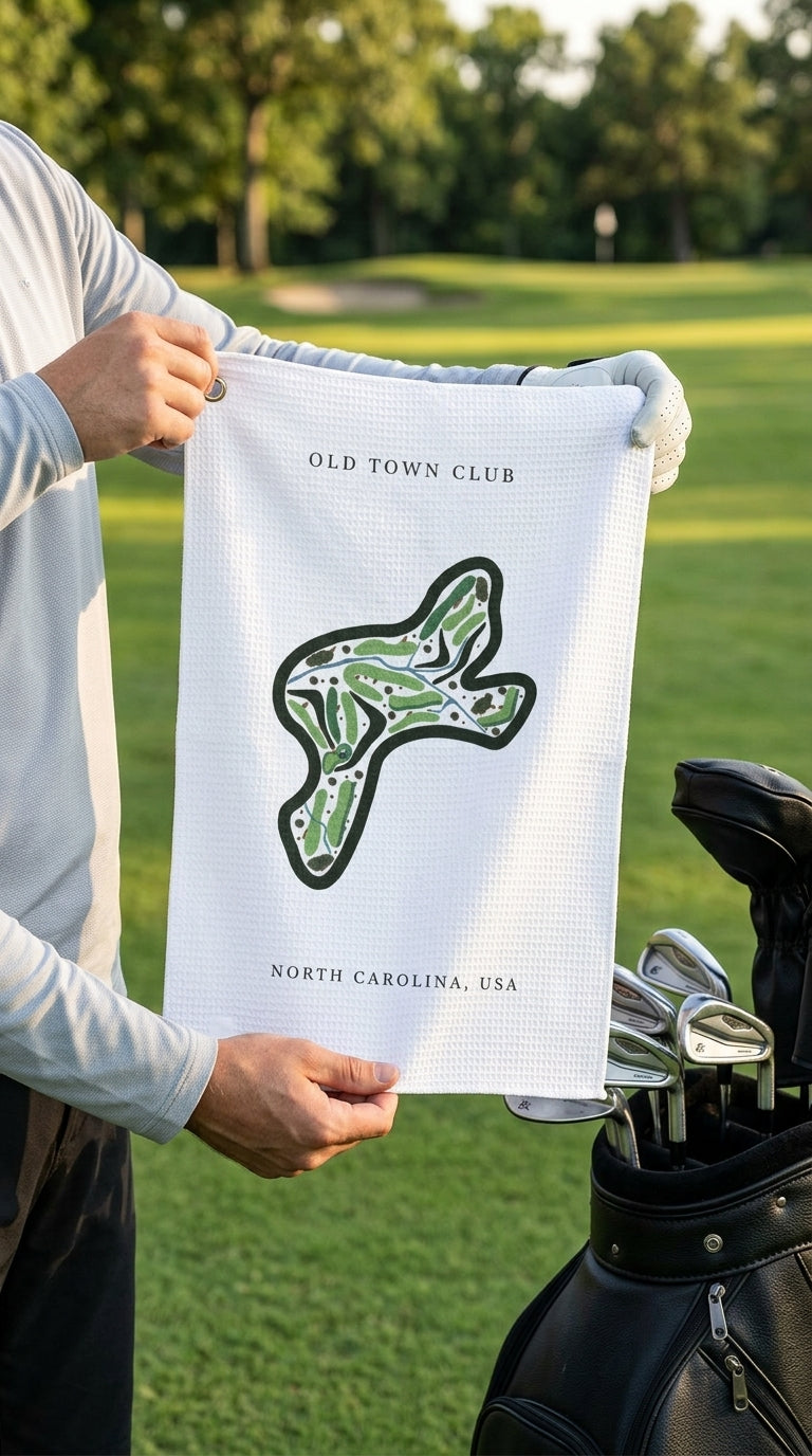 Old Town Club, Golf Course Print, North Carolina | Golf Course Print Towels | Golf Course Microfiber