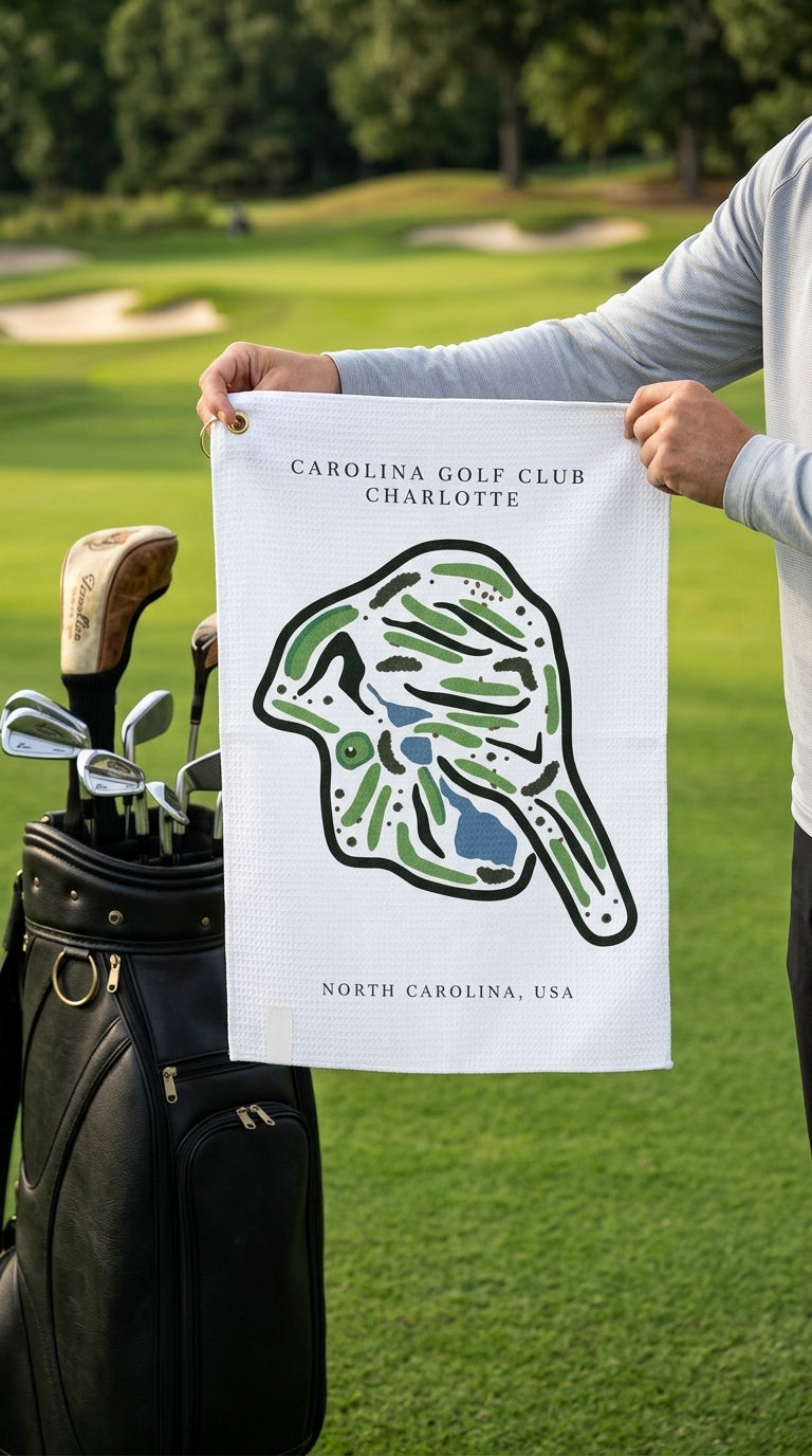 Carolina Golf Club Golf Course Print, North Carolina | Golf Course Print Towels | Golf Course Microfiber