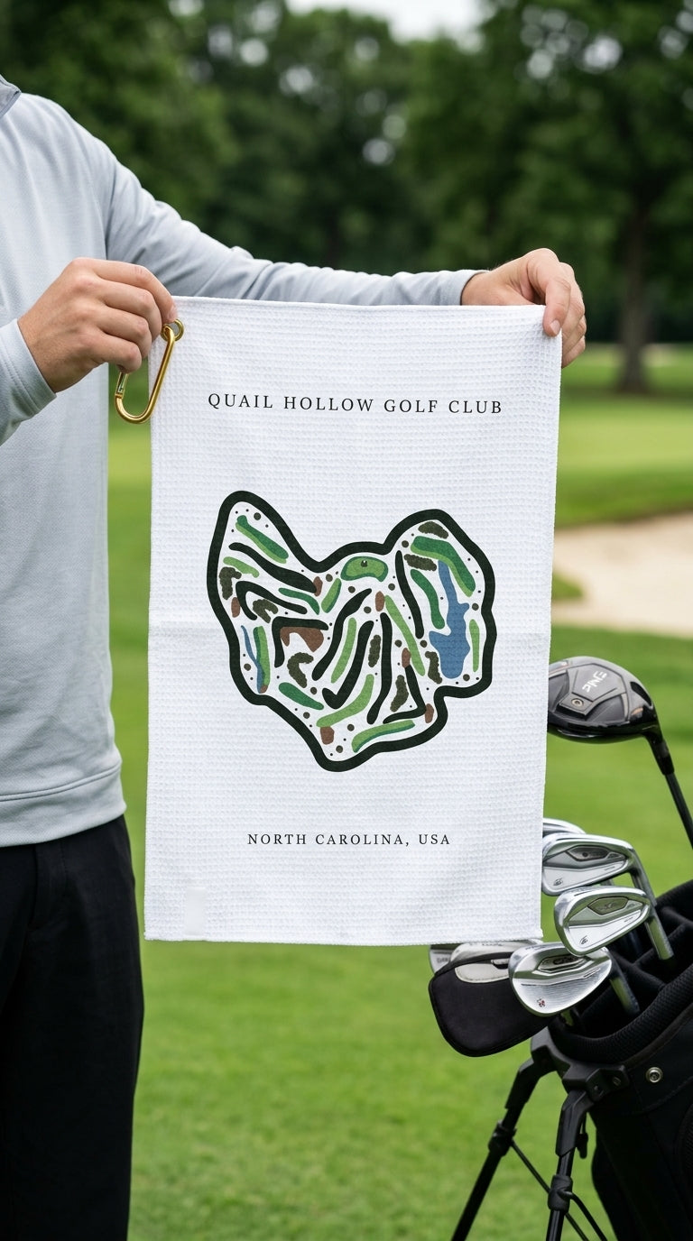 Quail Hollow Golf Club, Golf Course Print, North Carolina | Golf Course Print Towels | Golf Course Microfiber