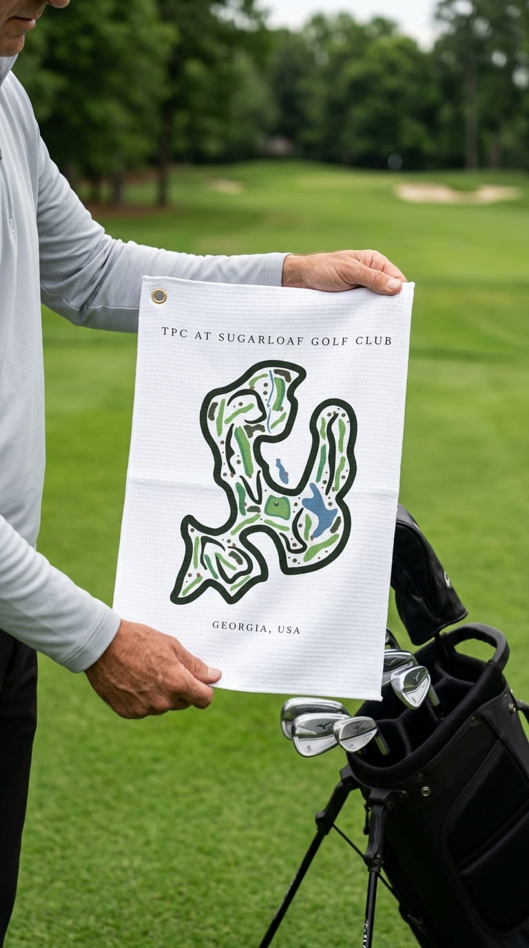 TPC at Sugarloaf Golf Club, Golf Course Print, Georgia | Golf Course Print Towels | Golf Course Microfiber