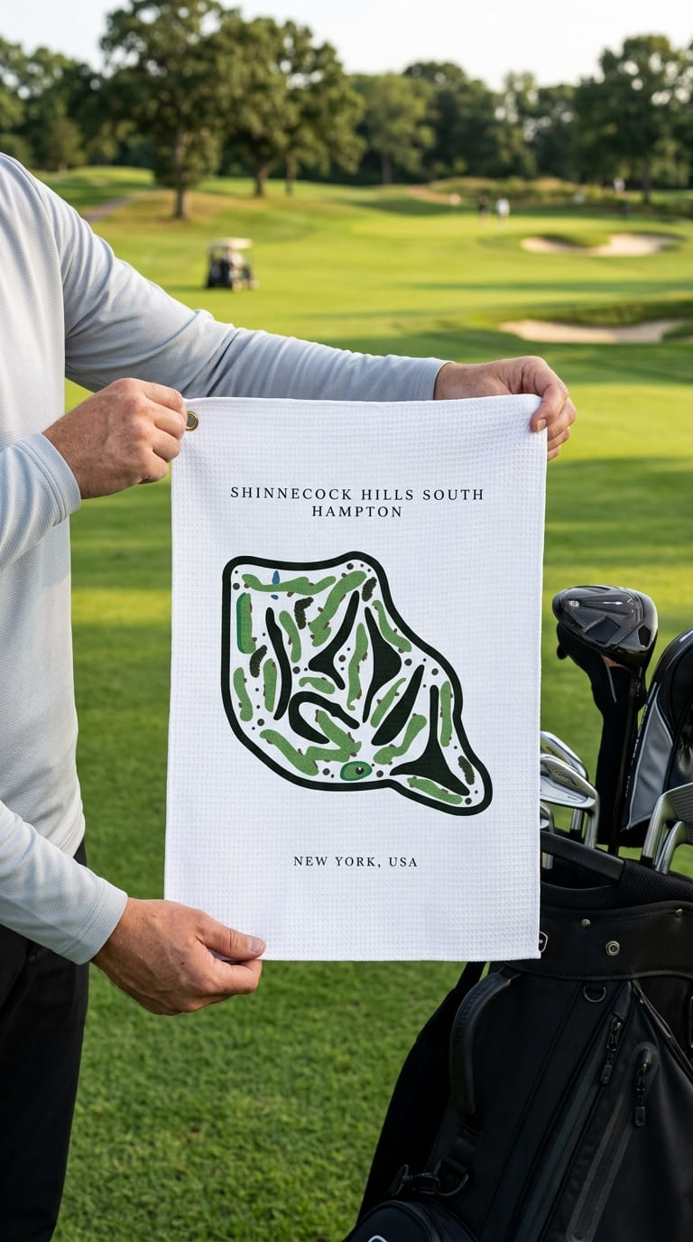 Shinnecock Hills Golf Course Print, New York | Golf Course Print Towels | Golf Course Microfiber