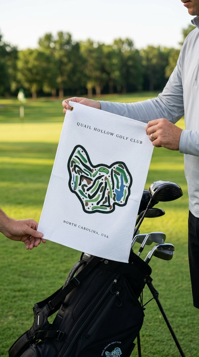 Quail Hollow Golf Club, Golf Course Print, North Carolina | Golf Course Print Towels | Golf Course Microfiber