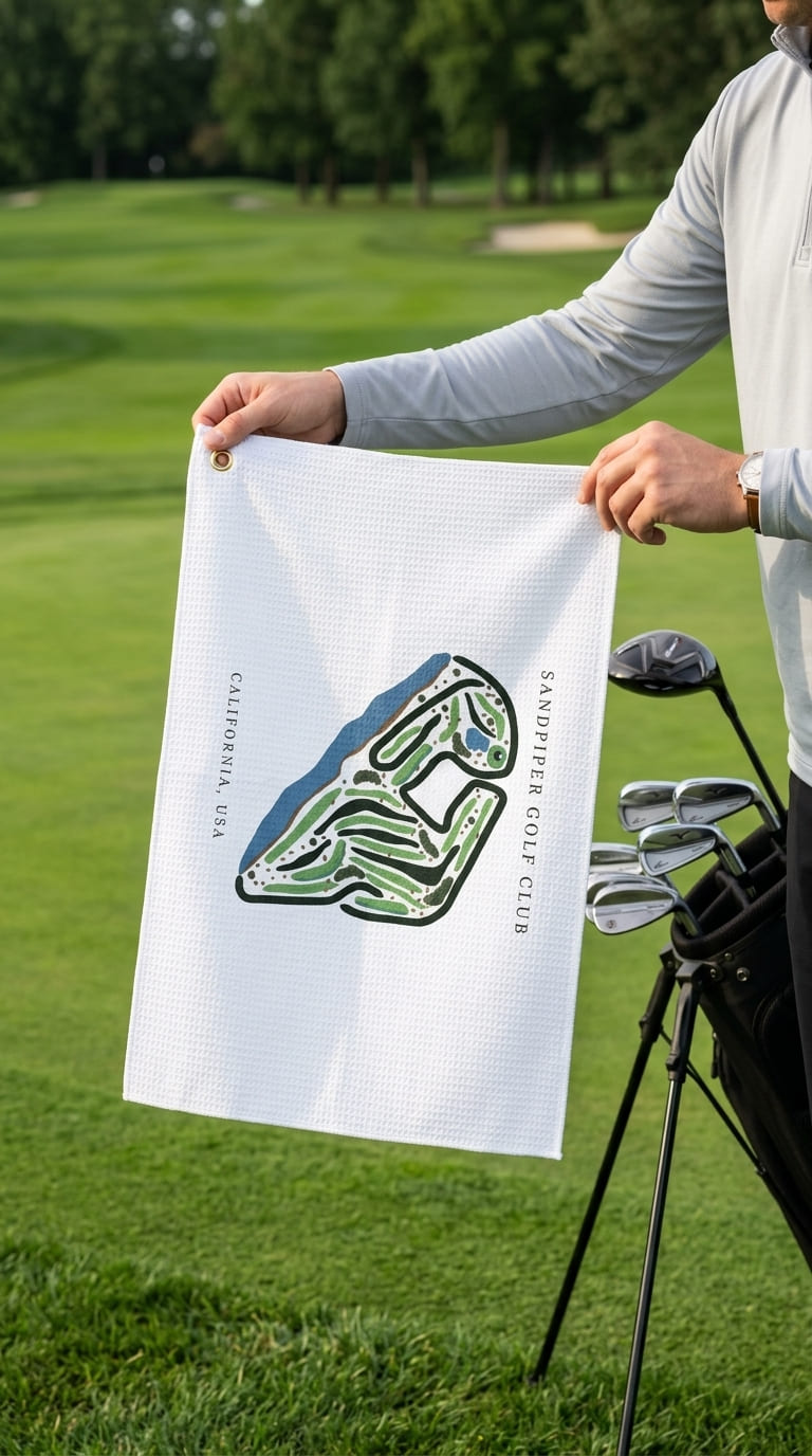 Sandpiper Golf Club, Golf Course Print, California | Golf Course Print Towels | Golf Course Microfiber
