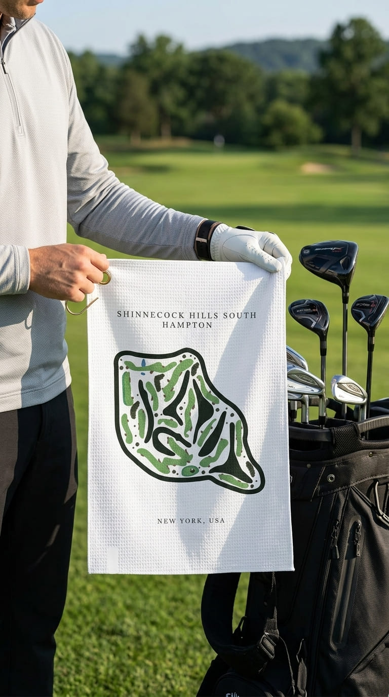 Shinnecock Hills Golf Course Print, New York | Golf Course Print Towels | Golf Course Microfiber