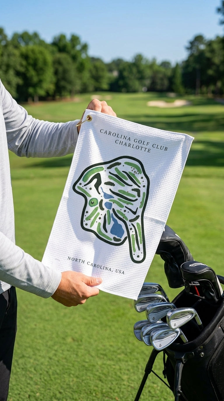 Carolina Golf Club Golf Course Print, North Carolina | Golf Course Print Towels | Golf Course Microfiber