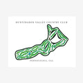 Huntingdon Valley Country Club Golf Course Prints, Pennsylvania, Golf Map Artwork