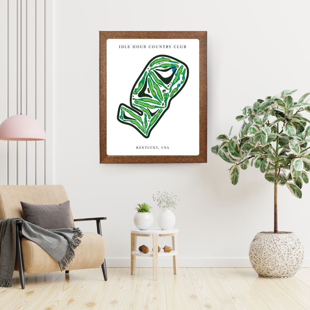Idle Hour Country Club Golf Course Prints, Kentucky, Golf Map Artwork