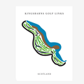 Kingsbarns Golf Links Golf Course Prints, Scotland, Golf Map Artwork