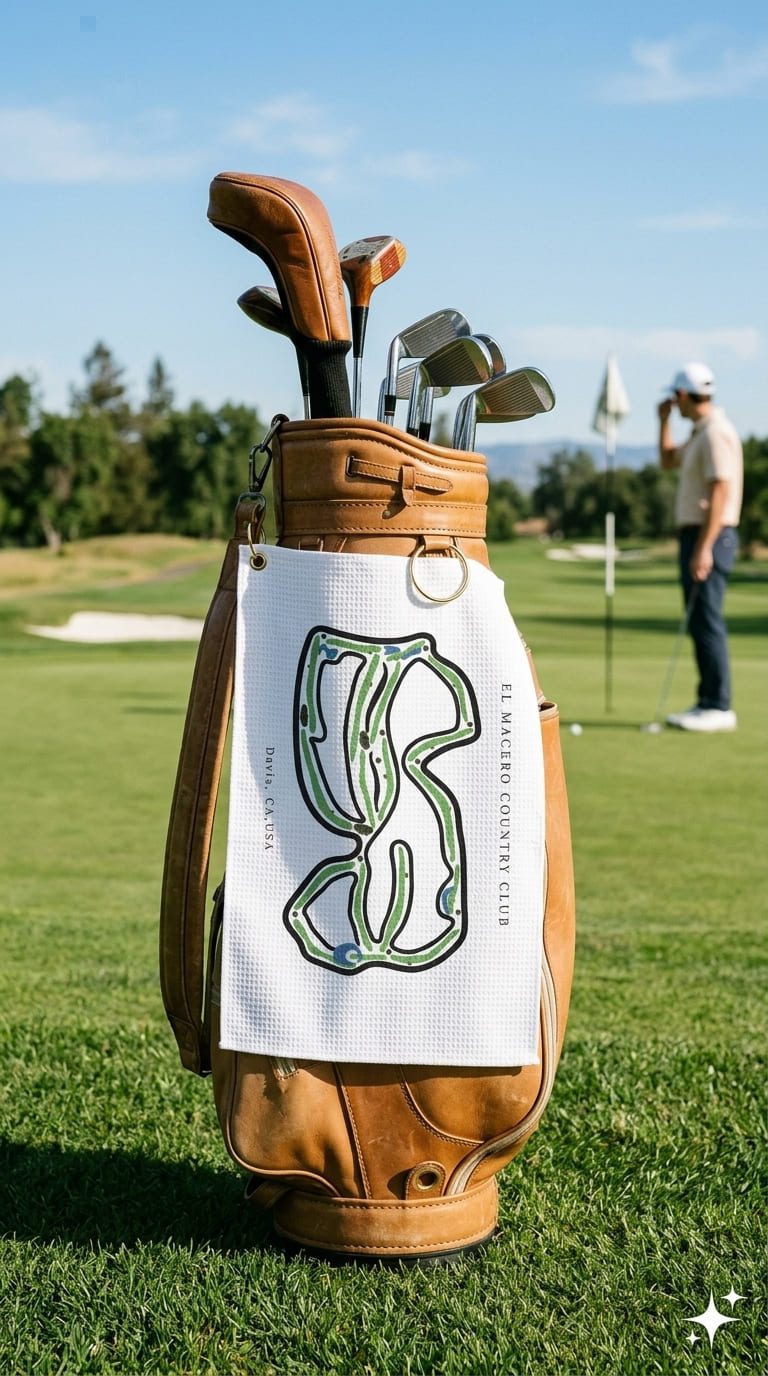 El Macero Country Club Golf Course Prints, California | Golf Course Print Towels | Golf Course Microfiber