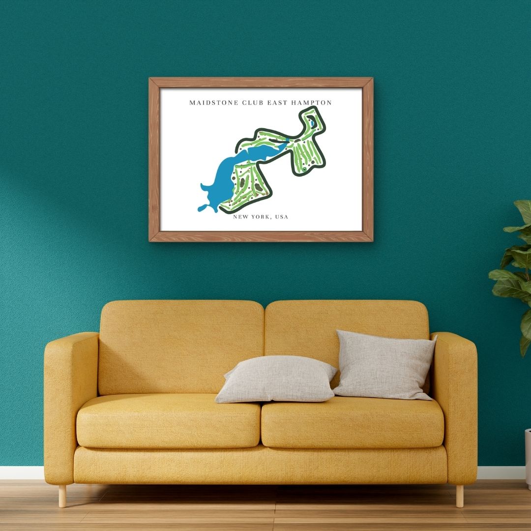 Maidstone Club Golf Course Prints, New York, Golf Map Artwork