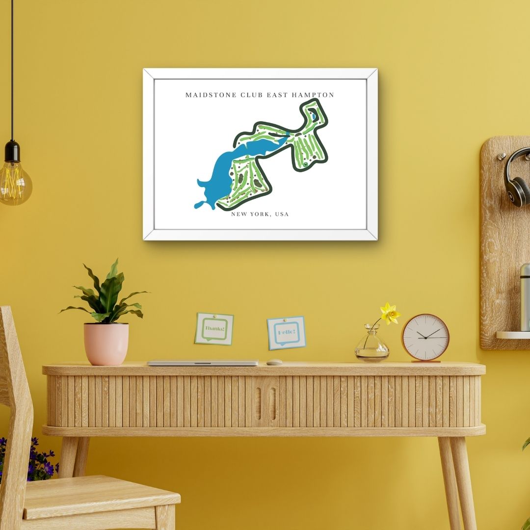 Maidstone Club Golf Course Prints, New York, Golf Map Artwork