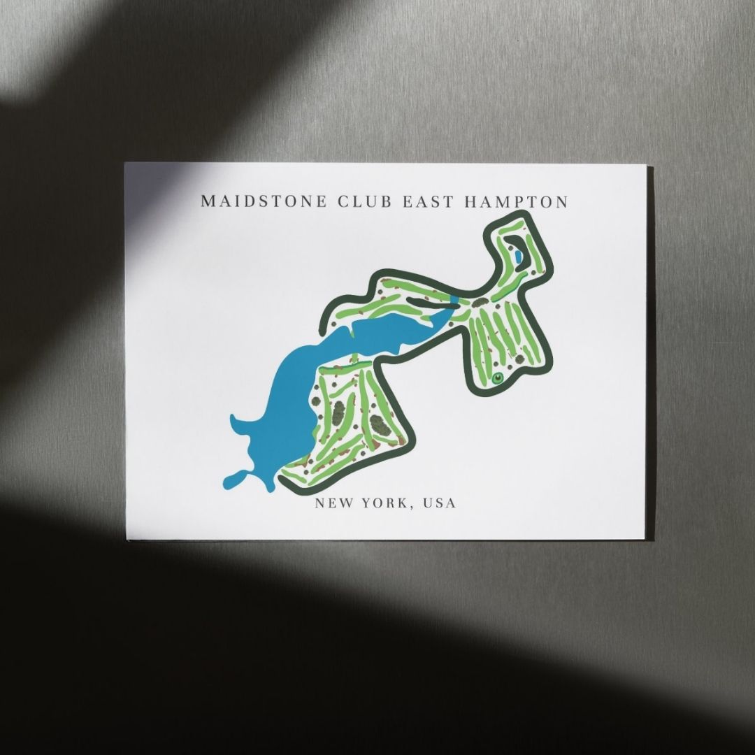 Maidstone Club Golf Course Prints, New York, Golf Map Artwork