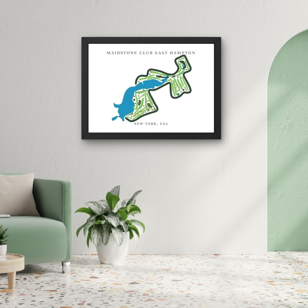 Maidstone Club Golf Course Prints, New York, Golf Map Artwork