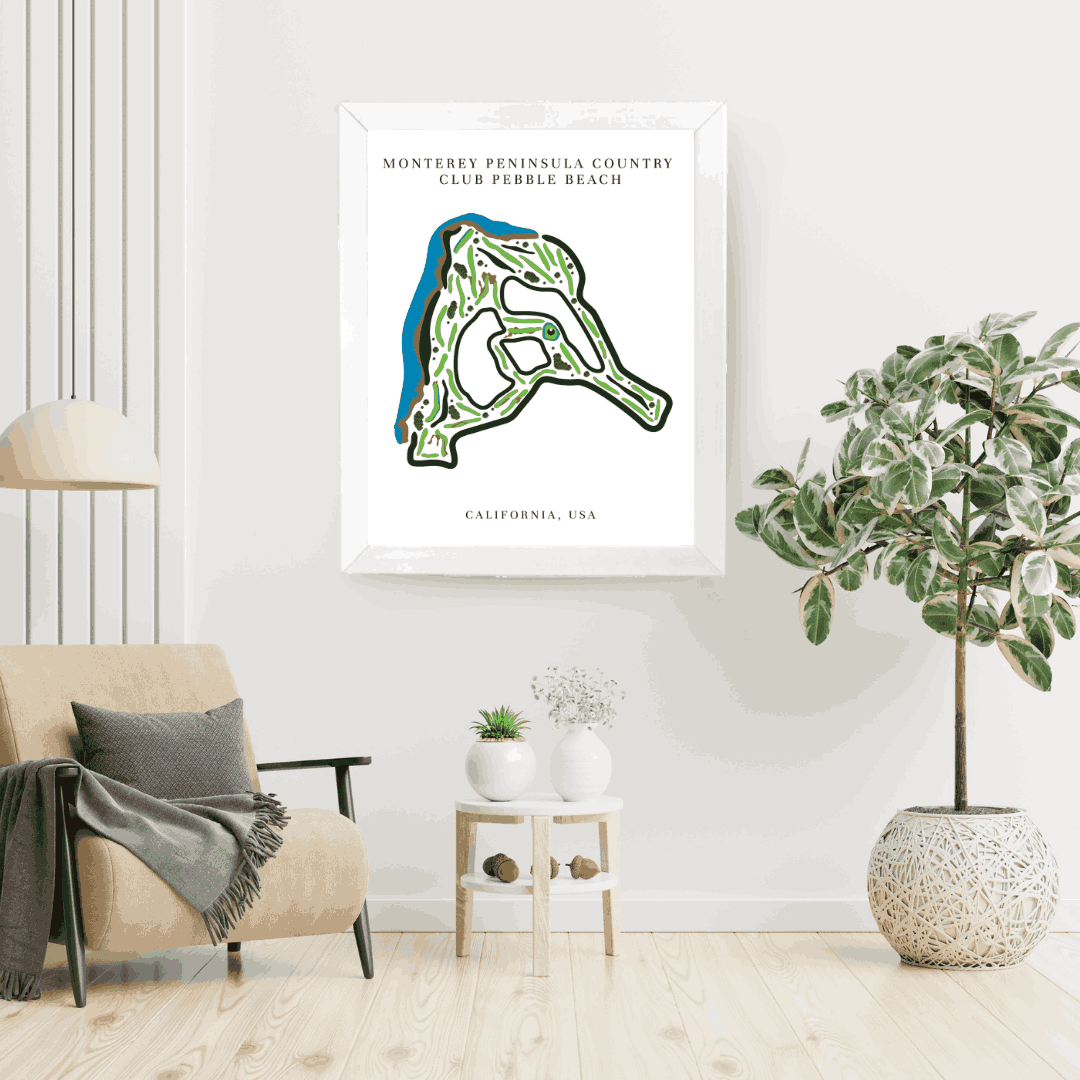 Monterey Peninsula Country Club Golf Course Prints, California, Golf Map Artwork