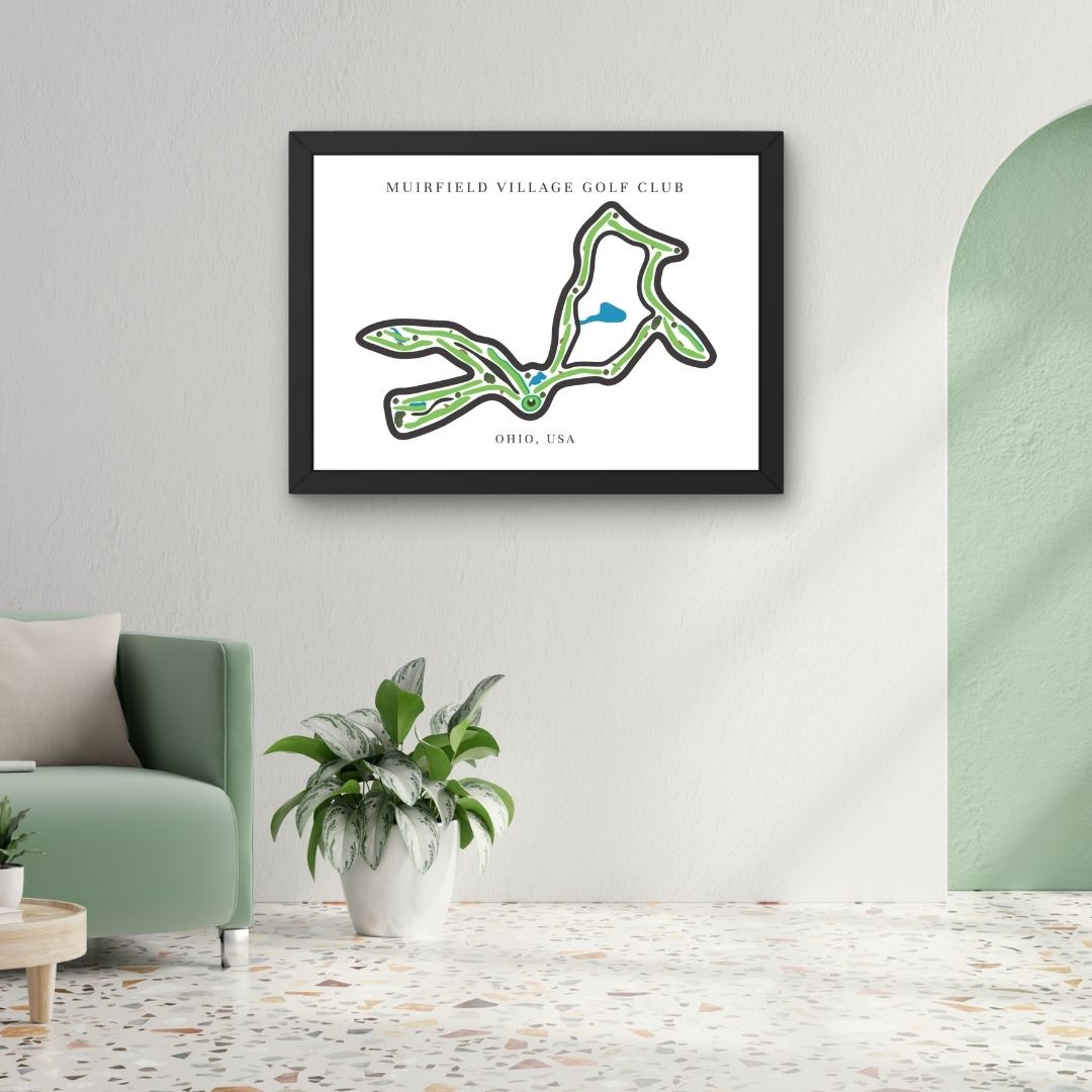 Muirfield Village Golf Club Golf Course Prints, Ohio, Golf Map Artwork