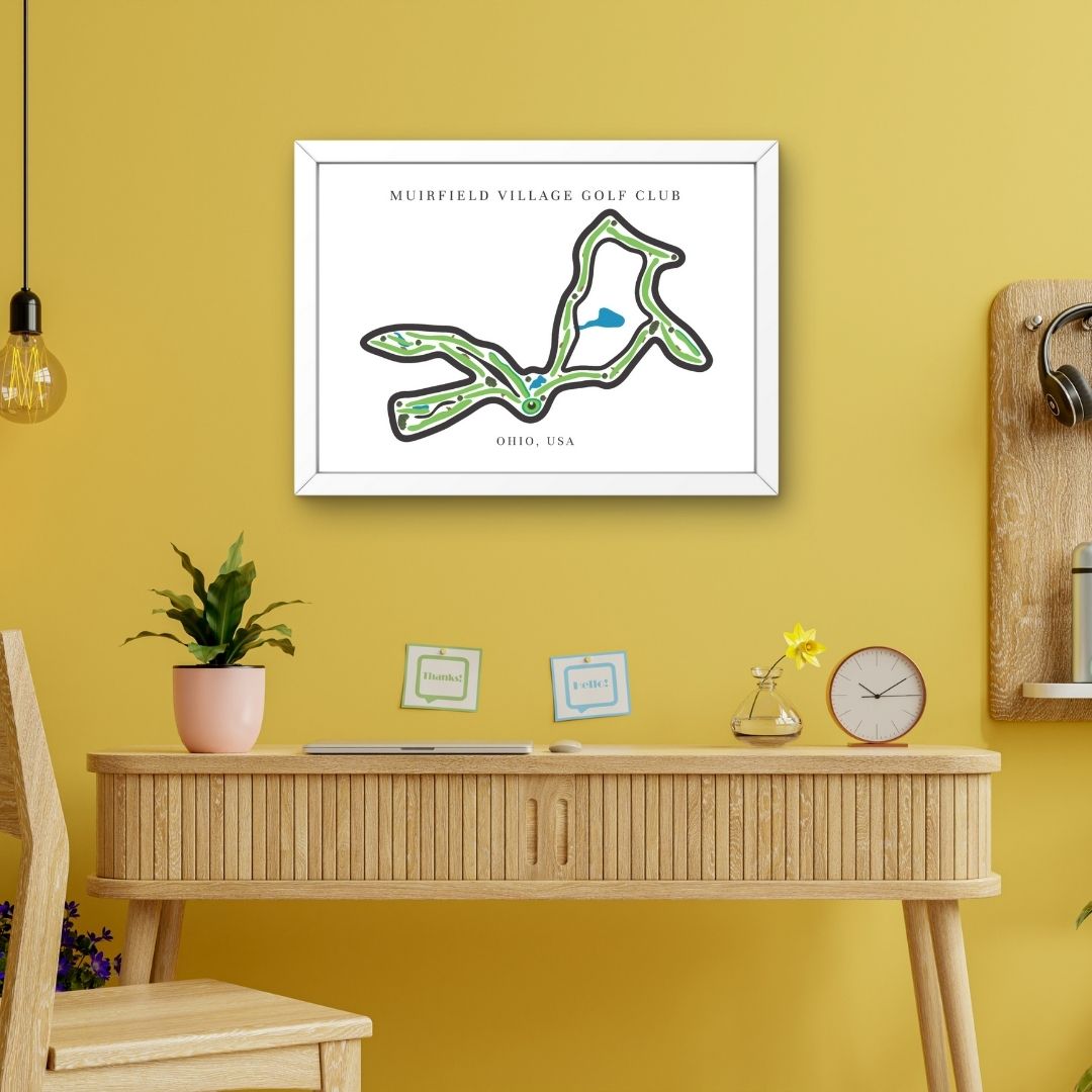 Muirfield Village Golf Club Golf Course Prints, Ohio, Golf Map Artwork