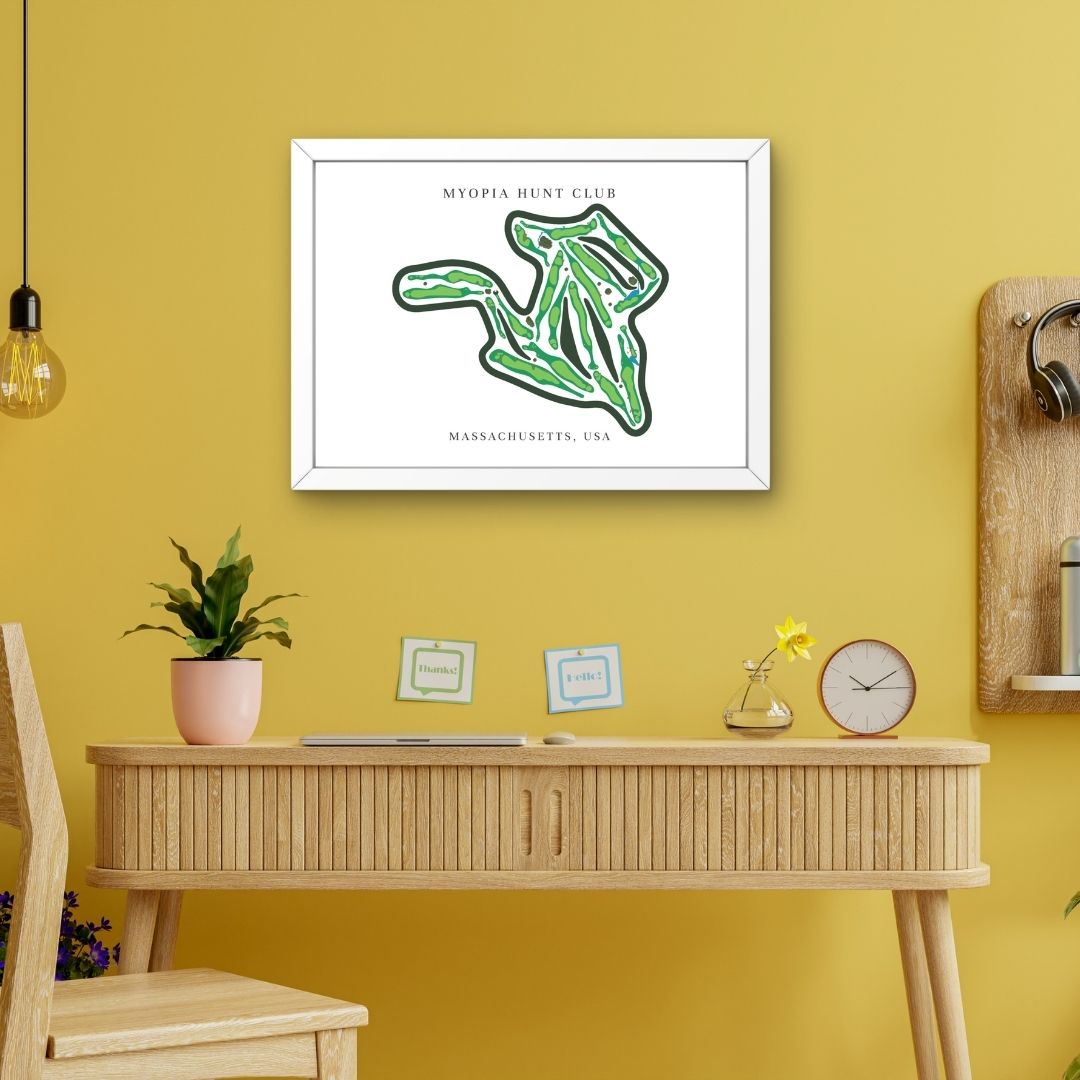 Myopia Hunt Club Golf Course Prints, Massachusetts, Golf Map Artwork