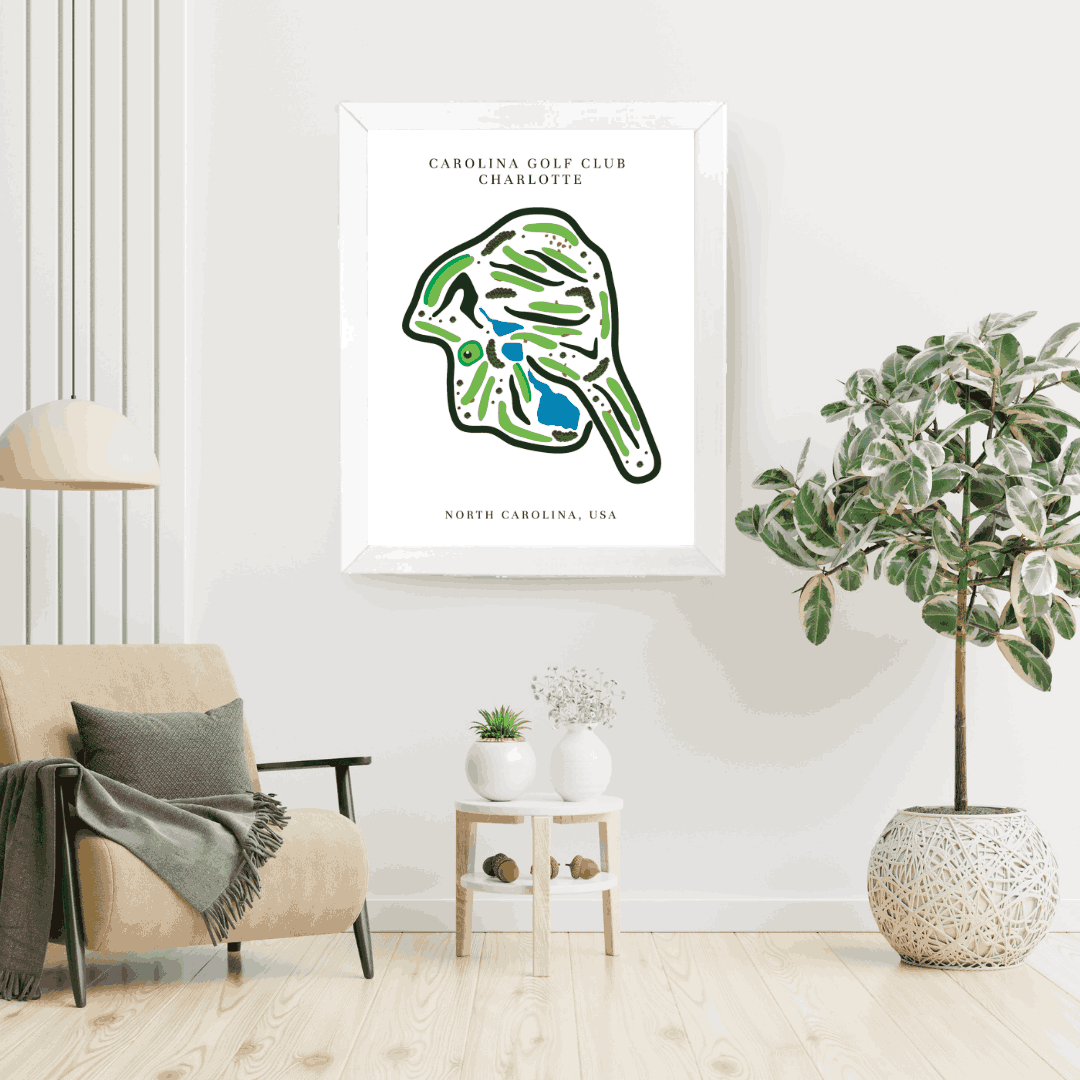Carolina Golf Club Golf Course Print, North Carolina, Golf Map artworks