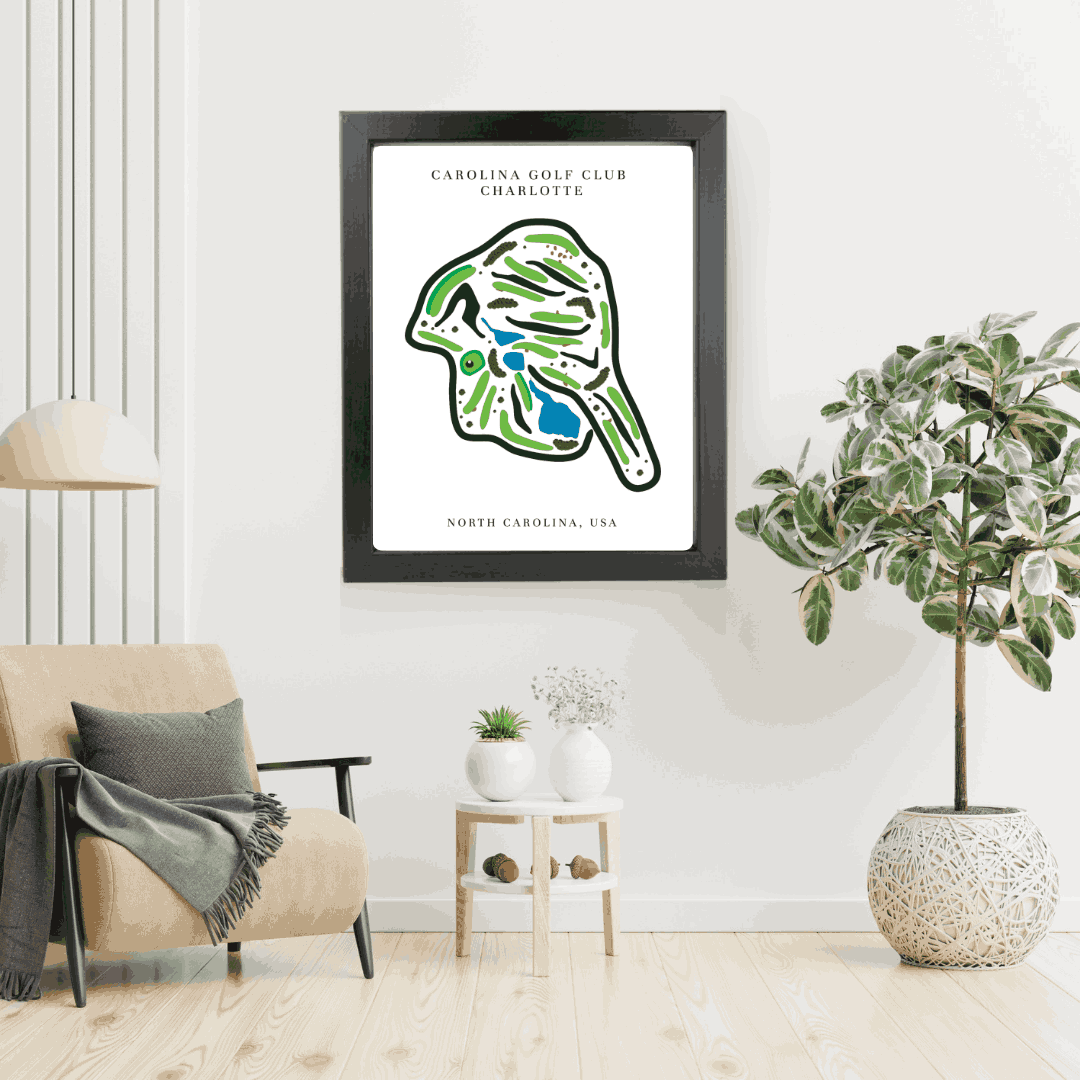 Carolina Golf Club Golf Course Print, North Carolina, Golf Map artworks