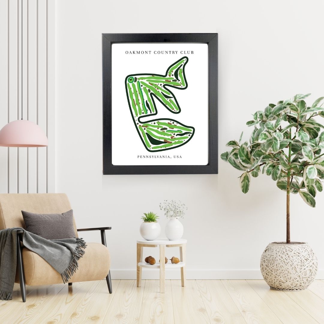 Oakmont Country Club Golf Course Prints, Pennsylvania, Golf Map Artwork