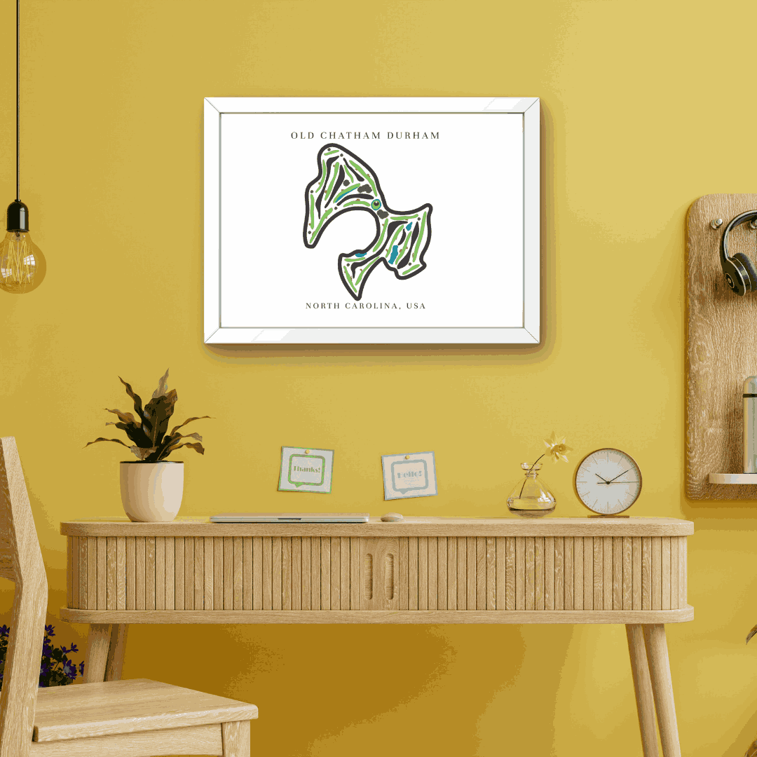 Old Chatham Golf Course Prints, North Carolina, Golf Map Artwork