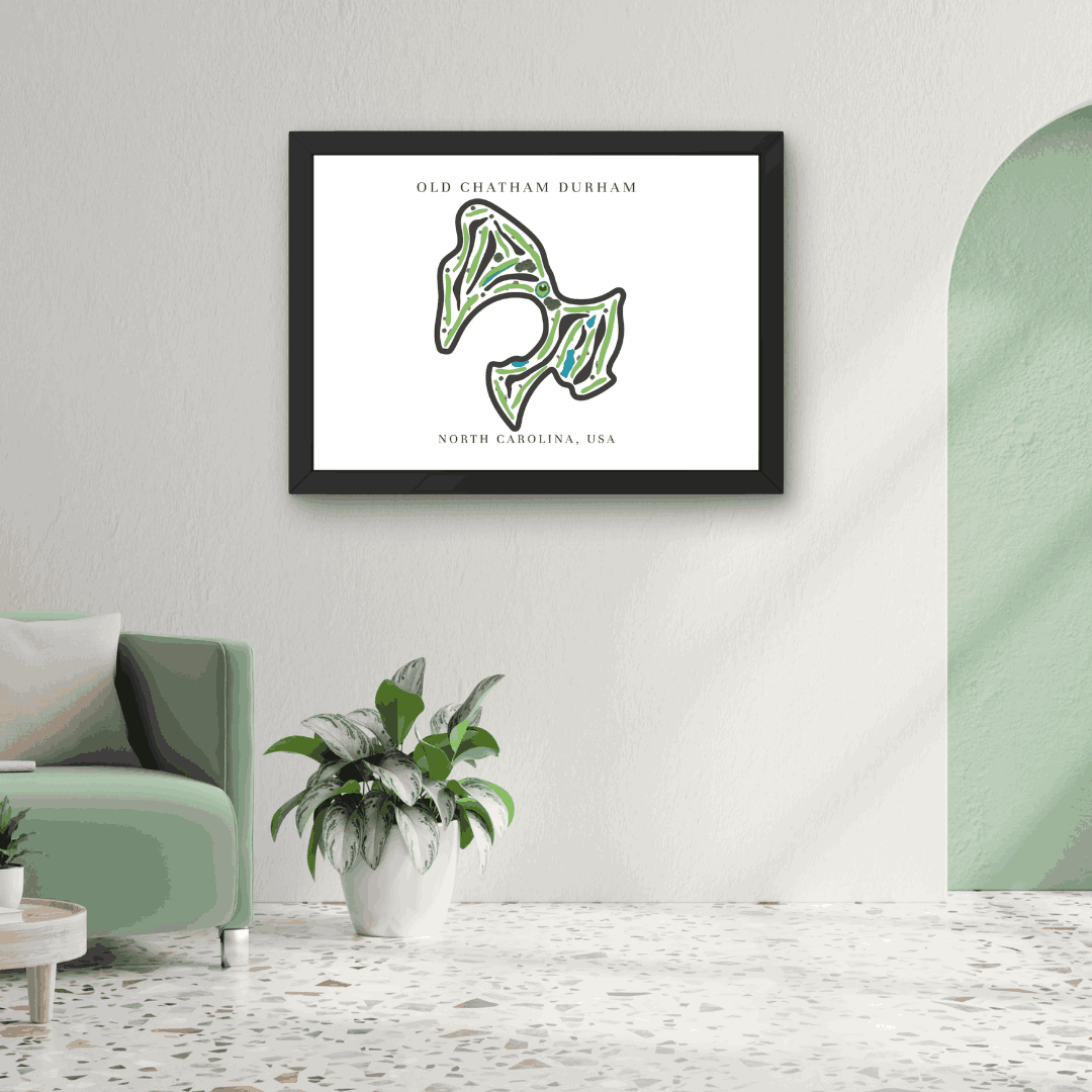 Old Chatham Golf Course Prints, North Carolina, Golf Map Artwork