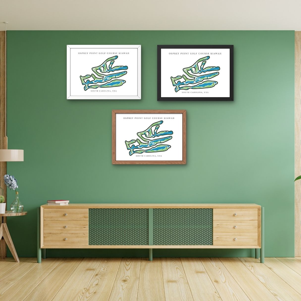Osprey Point Golf Course Golf Course Prints, South Carolina, Golf Map Artwork
