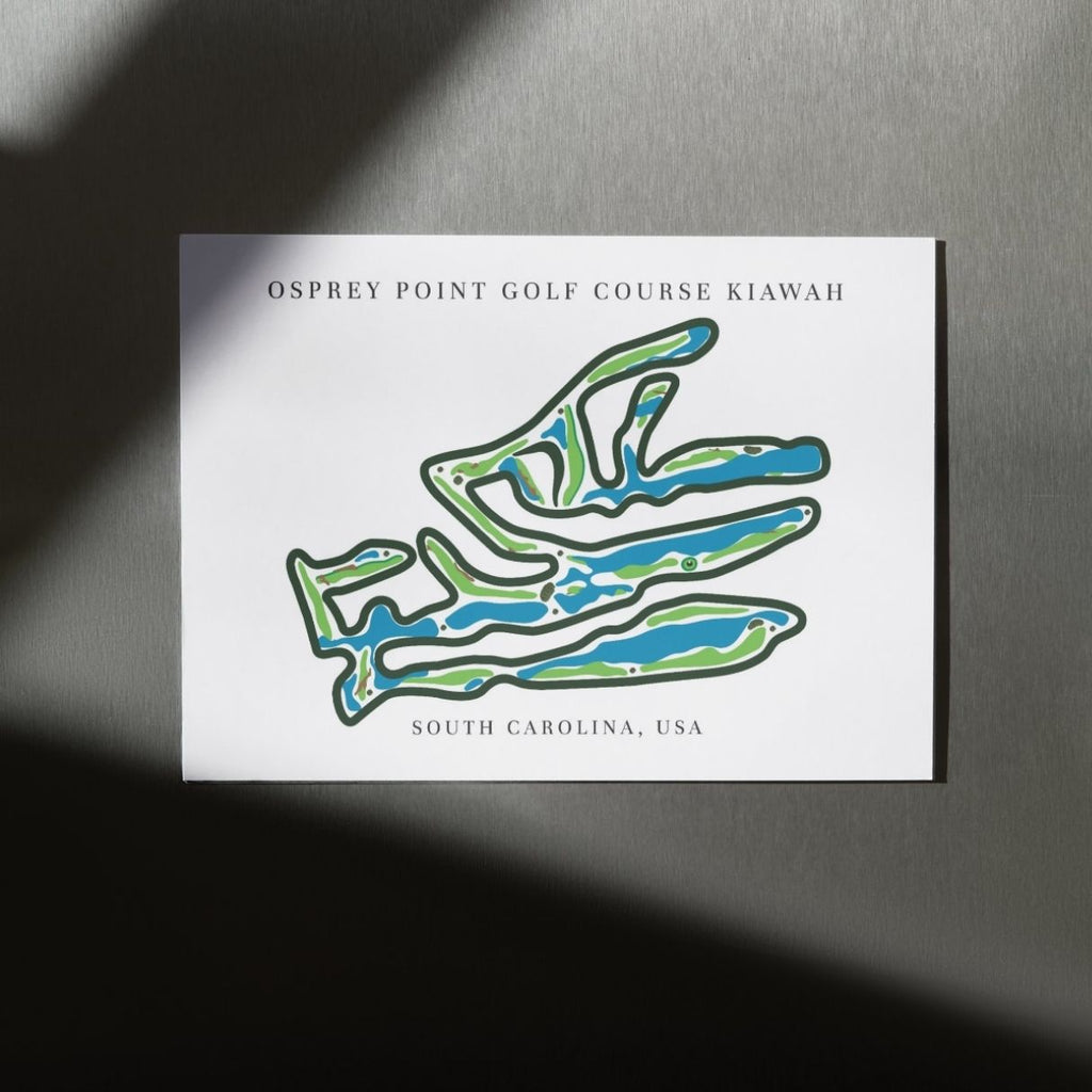 Osprey Point Golf Course Golf Course Prints, South Carolina, Golf Map Artwork