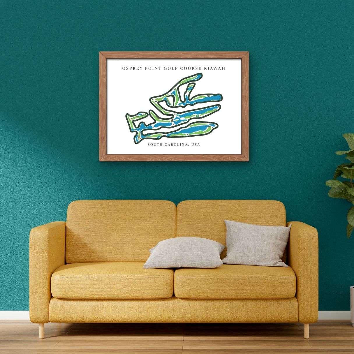 Osprey Point Golf Course Golf Course Prints, South Carolina, Golf Map Artwork