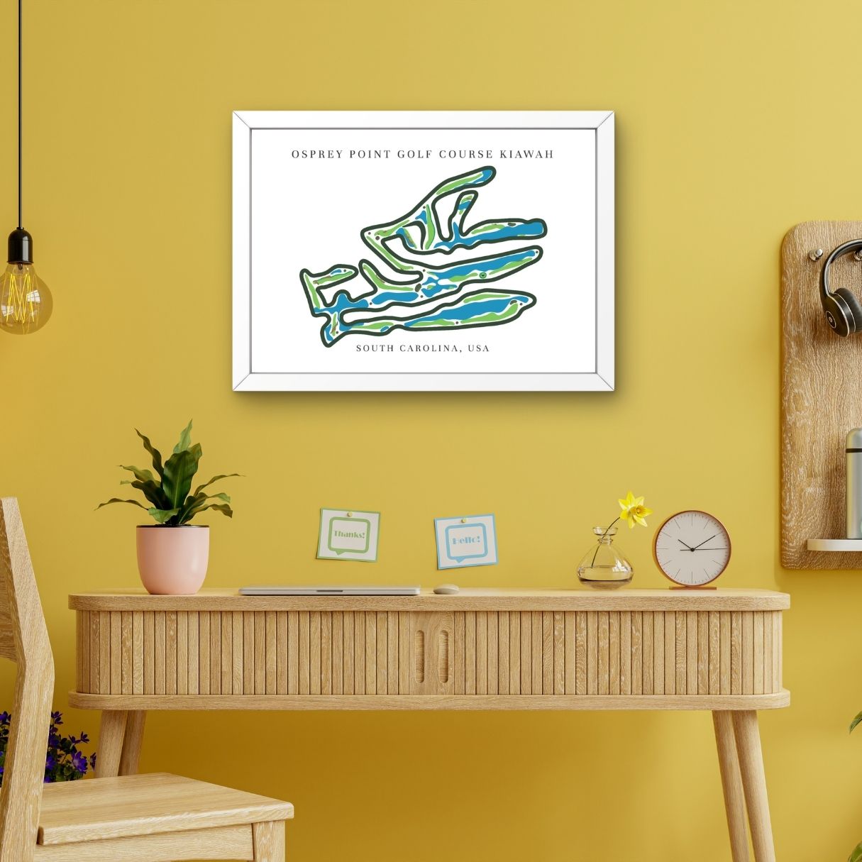 Osprey Point Golf Course Golf Course Prints, South Carolina, Golf Map Artwork