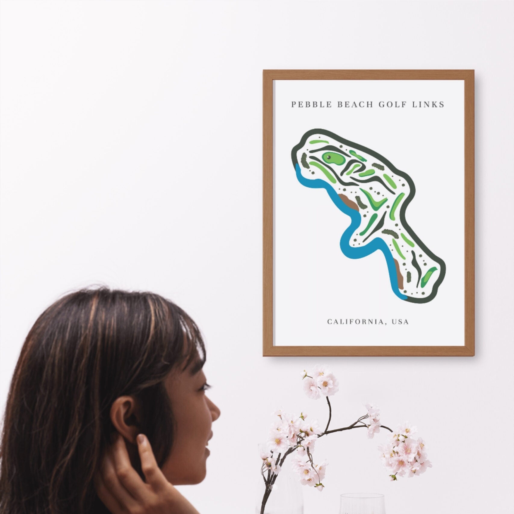Pebble Beach Golf Links, Golf Course Print, California