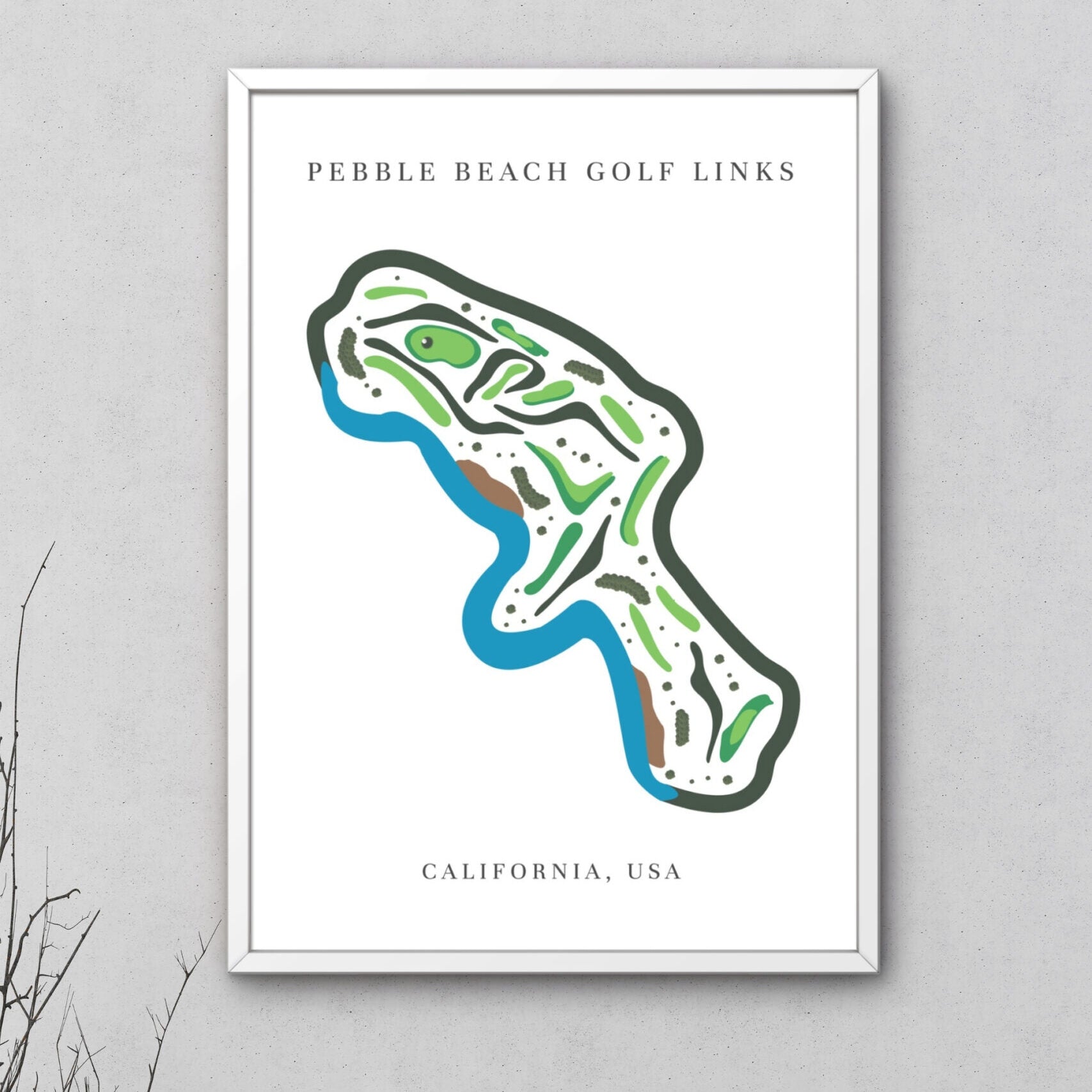 Pebble Beach Golf Links, Golf Course Print, California