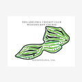 Philadelphia Cricket Club Wissahickon Course Golf Course Prints, Pennsylvania, Golf Map Artwork