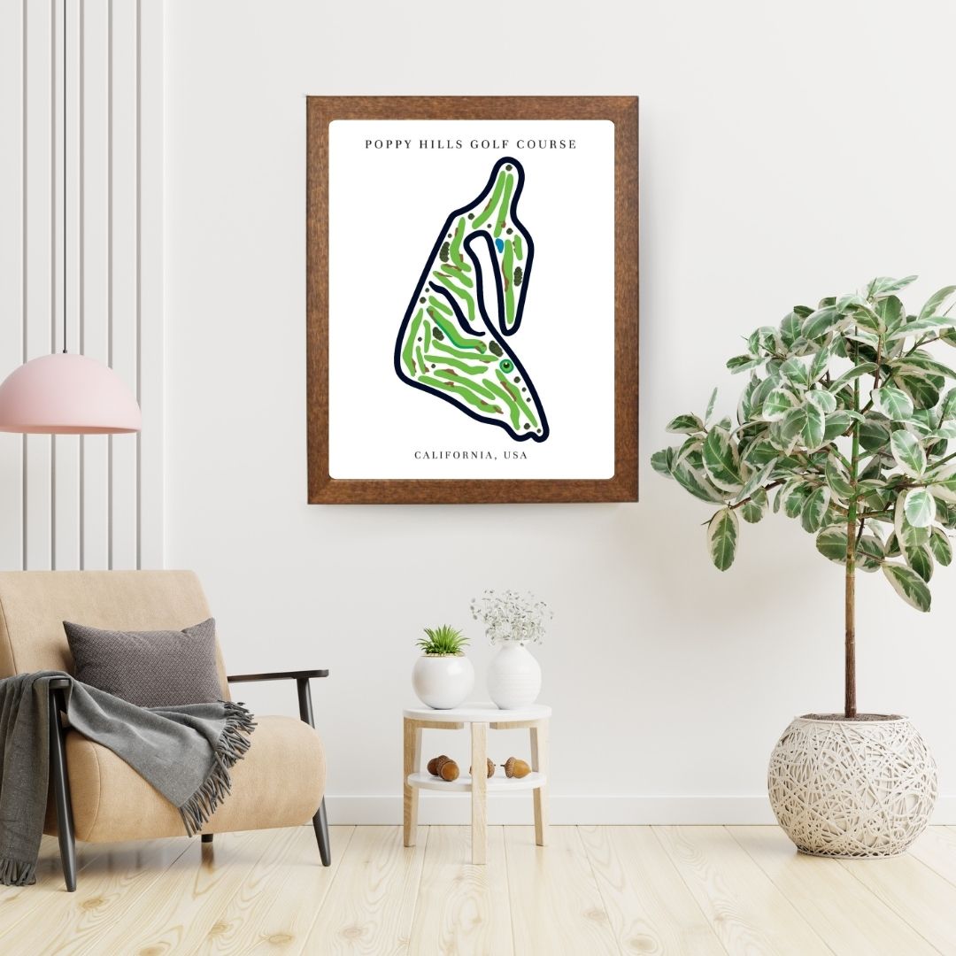 Poppy Hills Golf Course Prints, California, Golf Map Artwork