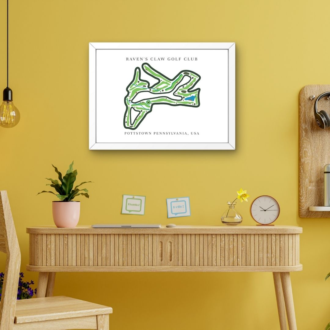 Raven's Claw Golf Club Golf Course Prints, Pennsylvania, Golf Map Artwork