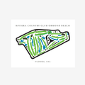 Riviera Country Club Golf Course Prints, Florida, Golf Map Artwork