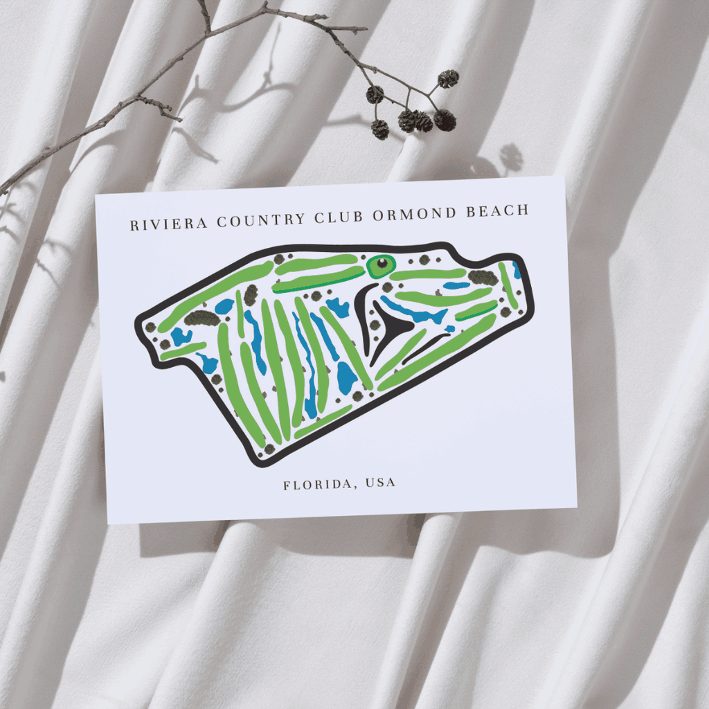 Riviera Country Club Golf Course Prints, Florida, Golf Map Artwork
