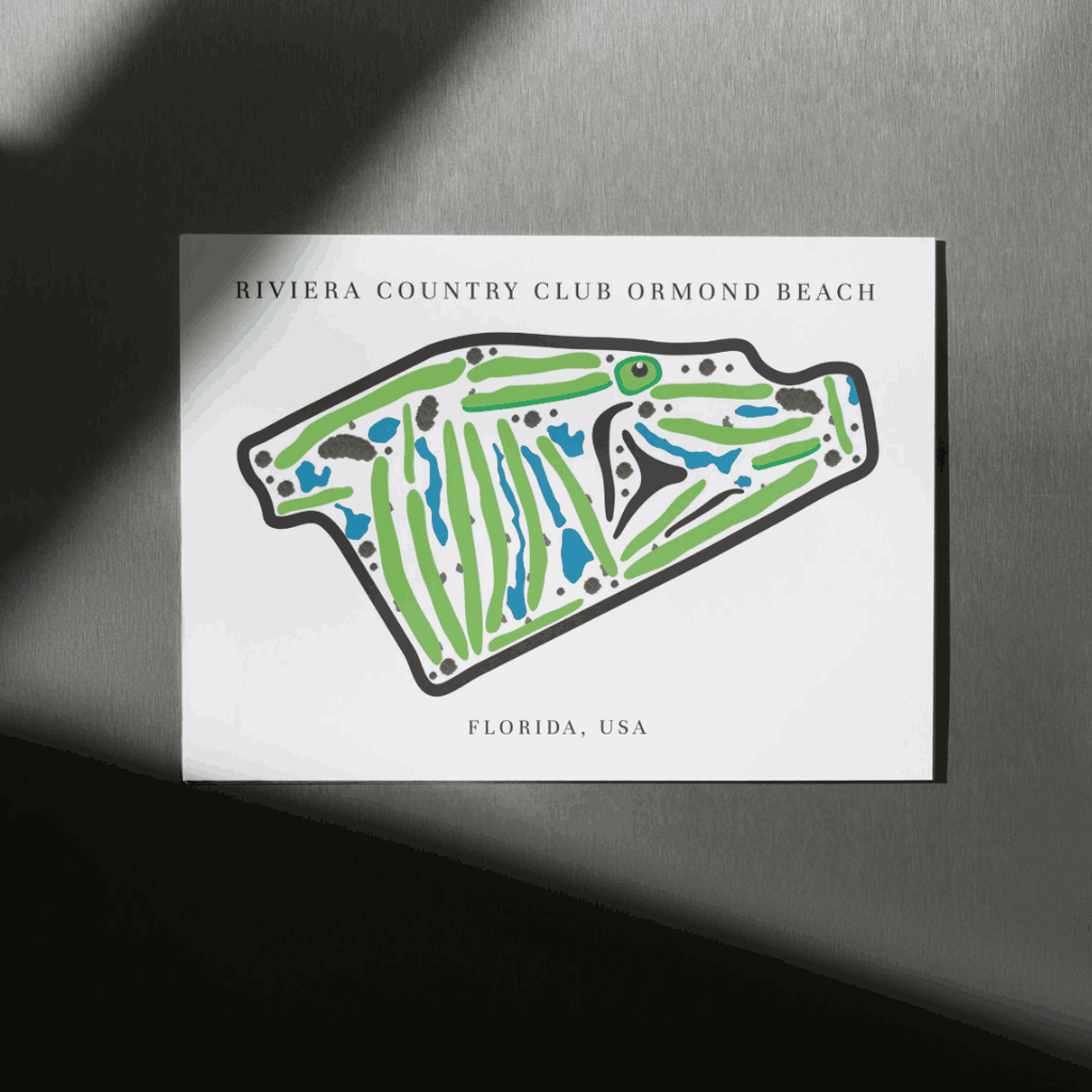 Riviera Country Club Golf Course Prints, Florida, Golf Map Artwork