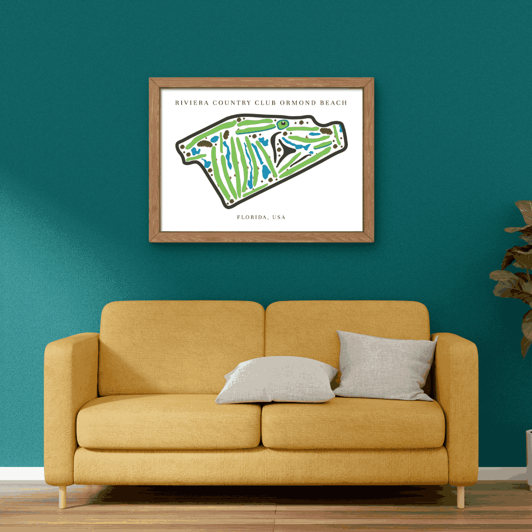 Riviera Country Club Golf Course Prints, Florida, Golf Map Artwork