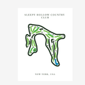 Sleepy Hollow Country Club Golf Course Print, New York, Golf Map artworks