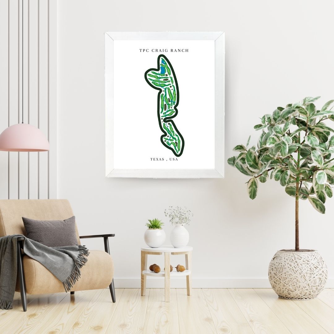 TPC Craig Ranch Golf Course Prints, Texas, Golf Map Artwork