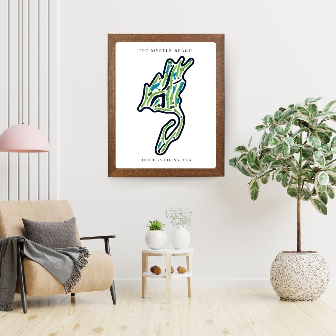TPC Myrtle Beach Golf Course Prints, South Carolina, Golf Map Artwork