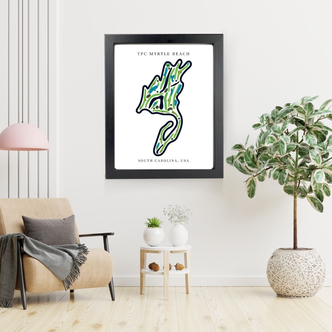 TPC Myrtle Beach Golf Course Prints, South Carolina, Golf Map Artwork