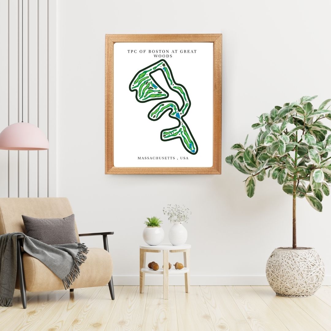 TPC of Boston at Great Woods Golf Course Prints, Massachusetts, Golf Map Artwork